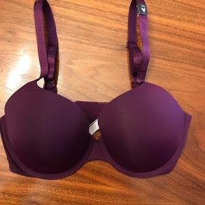NWT Victoria’s Secret t shirt push up bra purple brand new 34d